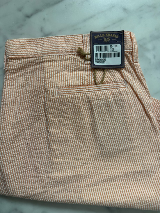 Parker Other - Parker Peach and White Striped Seersucker Shorts